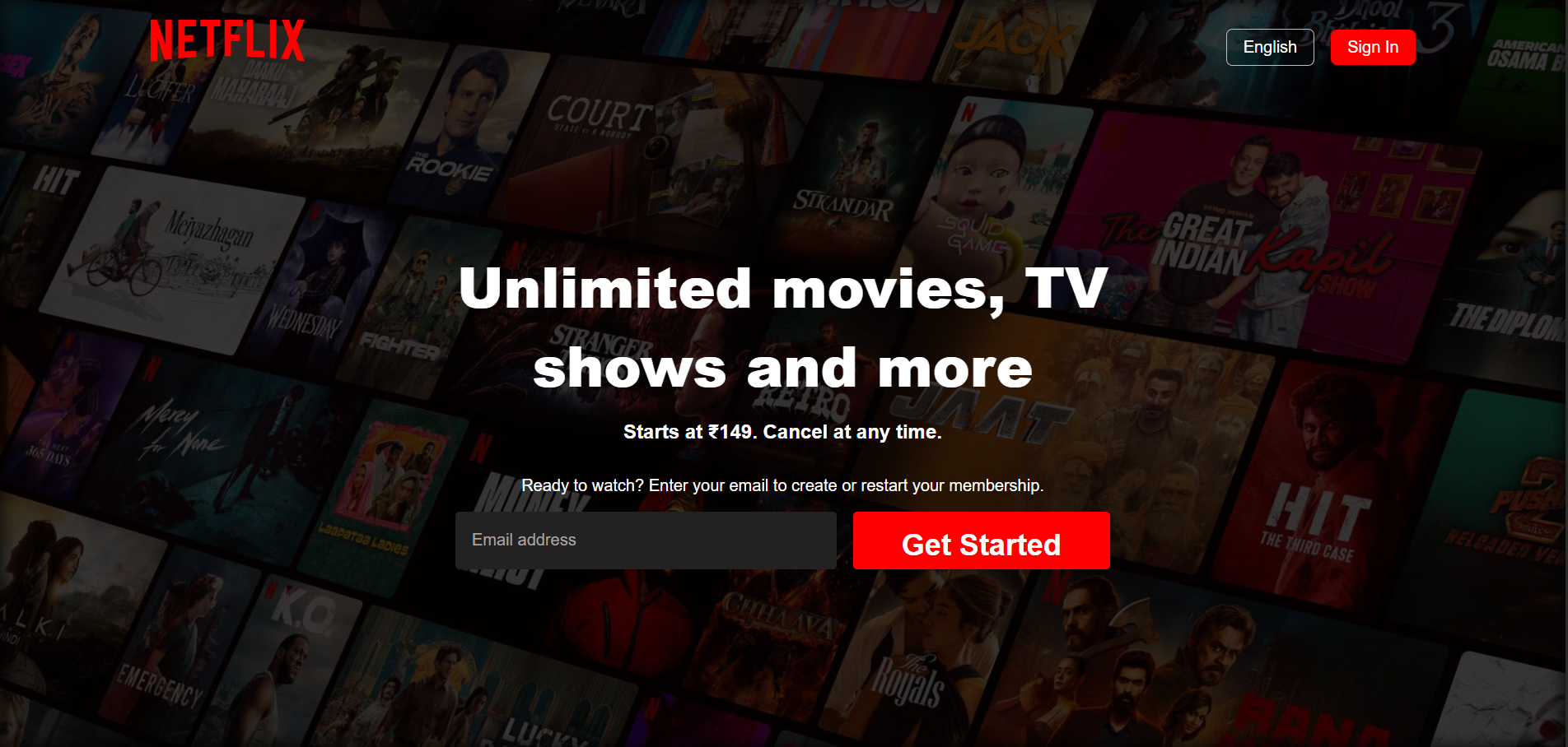 Netflix Footer Clone